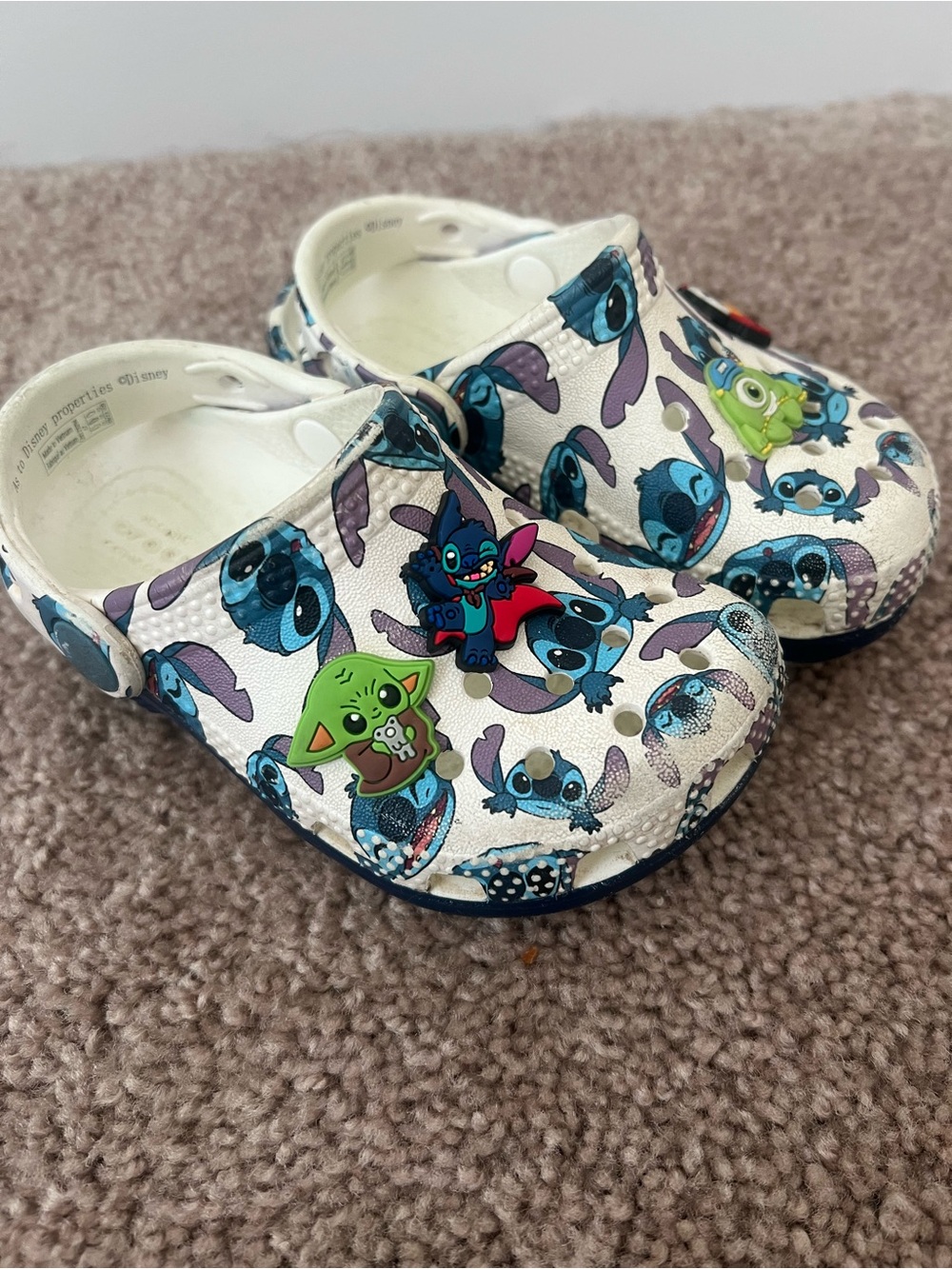 Disney Stitch All Over  Crocs Toddler C7 (fair Condition)